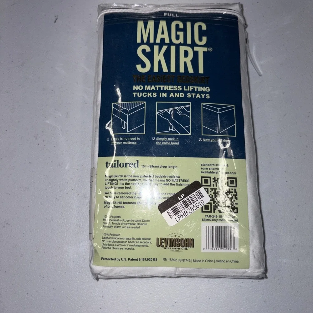 Magic Skirt Full Size Bed Skirt No Mattress Lift Tailored 15